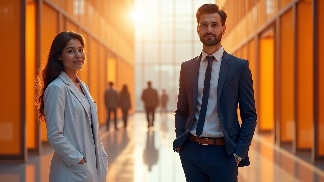 Healthcare and Hospitality professionals collaborating in a modern Delhi facility